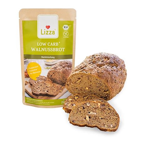 Low Carb duonos su graikiškais riešutais kepimo mišinys, be glitimo, ekologiškas, Lizza (250g) | ifood.lt