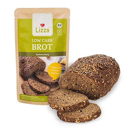 Tamsios Low Carb duonos kepimo mišinys, be glitimo, ekologiškas, Lizza (250g) | ifood.lt