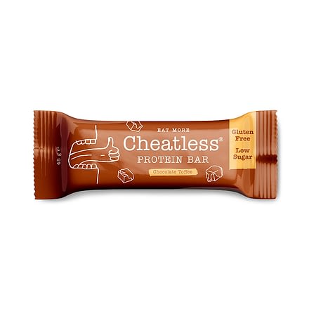 Baltyminis batonėlis su šokoladu, iriso skonio, be glitimo, Cheatless (45g) | ifood.lt