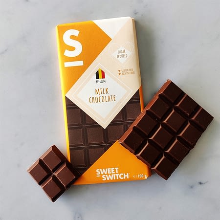 Belgiškas pieniškas šokoladas, be cukraus ir glitimo, Sweet Switch (100g) | ifood.lt